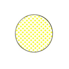 Yellow White Hat Clip Ball Marker (10 Pack)