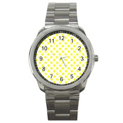 Yellow White Sport Metal Watch by HermanTelo