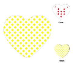 Yellow White Playing Cards Single Design (heart)