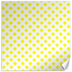 Yellow White Canvas 16  X 16  by HermanTelo