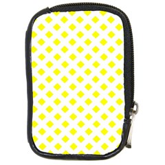 Yellow White Compact Camera Leather Case