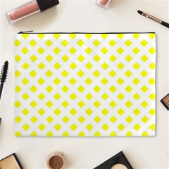 Yellow White Cosmetic Bag (xl)