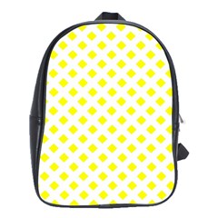 Yellow White School Bag (large)