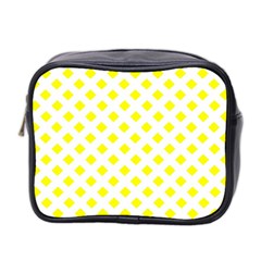 Yellow White Mini Toiletries Bag (two Sides)