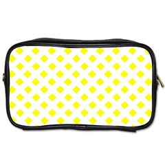 Yellow White Toiletries Bag (one Side)