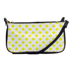 Yellow White Shoulder Clutch Bag