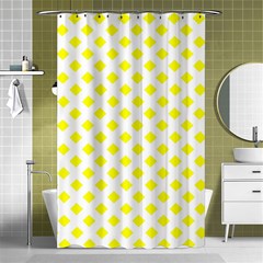 Yellow White Shower Curtain 48  X 72  (small) 