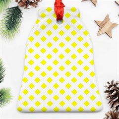 Yellow White Bell Ornament (two Sides)