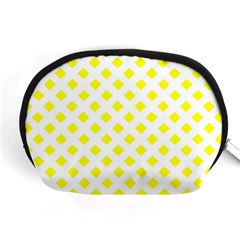 Yellow White Accessory Pouch (medium)