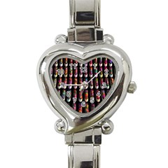 Texture Abstract Heart Italian Charm Watch