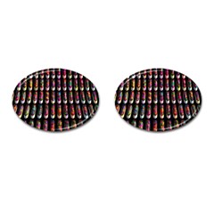 Texture Abstract Cufflinks (oval)