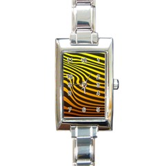 Wave Line Curve Abstract Rectangle Italian Charm Watch by HermanTelo