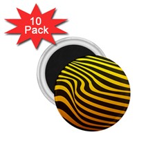 Wave Line Curve Abstract 1 75  Magnets (10 Pack)  by HermanTelo