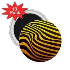 Wave Line Curve Abstract 2 25  Magnets (10 Pack)  by HermanTelo