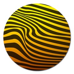 Wave Line Curve Abstract Magnet 5  (round)