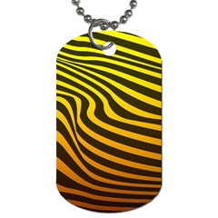 Wave Line Curve Abstract Dog Tag (two Sides)