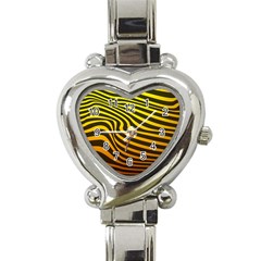 Wave Line Curve Abstract Heart Italian Charm Watch