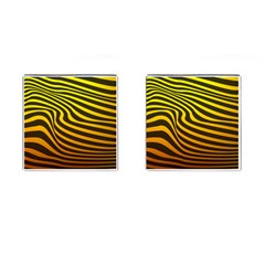 Wave Line Curve Abstract Cufflinks (square)