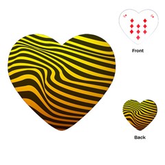 Wave Line Curve Abstract Playing Cards Single Design (heart)