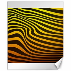 Wave Line Curve Abstract Canvas 16  X 20 