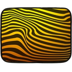 Wave Line Curve Abstract Fleece Blanket (mini)