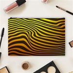 Wave Line Curve Abstract Cosmetic Bag (Large) Front