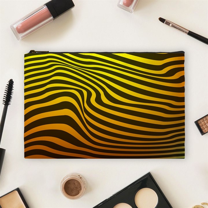 Wave Line Curve Abstract Cosmetic Bag (Large)