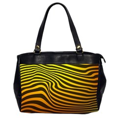 Wave Line Curve Abstract Oversize Office Handbag (2 Sides)