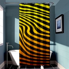 Wave Line Curve Abstract Shower Curtain 36  X 72  (stall) 