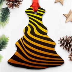 Wave Line Curve Abstract Ornament (christmas Tree) 