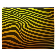 Wave Line Curve Abstract Cosmetic Bag (xxxl) by HermanTelo