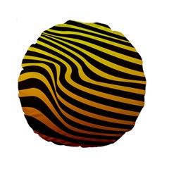 Wave Line Curve Abstract Standard 15  Premium Round Cushions