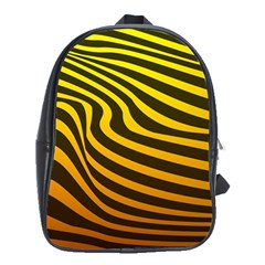 Wave Line Curve Abstract School Bag (xl) by HermanTelo