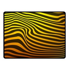 Wave Line Curve Abstract Double Sided Fleece Blanket (small) 