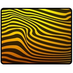 Wave Line Curve Abstract Double Sided Fleece Blanket (medium) 