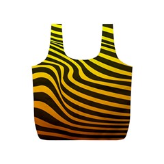 Wave Line Curve Abstract Full Print Recycle Bag (s) by HermanTelo