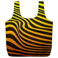 Wave Line Curve Abstract Full Print Recycle Bag (xl)