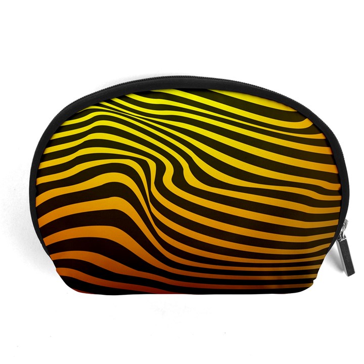 Wave Line Curve Abstract Accessory Pouch (Large)