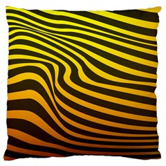 Wave Line Curve Abstract Large Flano Cushion Case (one Side) by HermanTelo