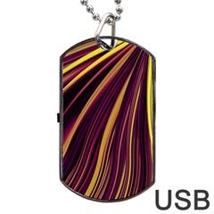 Lines Swinging Fantasy Dog Tag Usb Flash (two Sides) by Bajindul