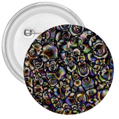 Circle Plasma Artistically Abstract 3  Buttons by Bajindul