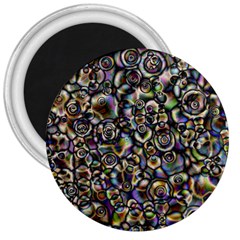 Circle Plasma Artistically Abstract 3  Magnets by Bajindul