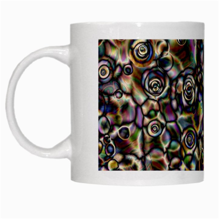 Circle Plasma Artistically Abstract White Mugs