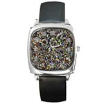 Circle Plasma Artistically Abstract Square Metal Watch Front