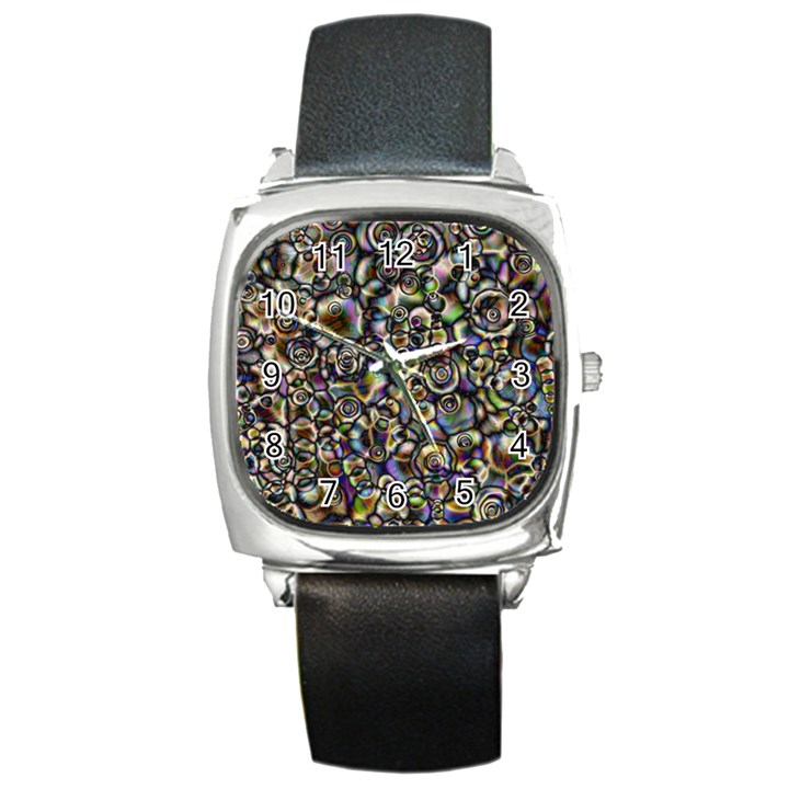 Circle Plasma Artistically Abstract Square Metal Watch