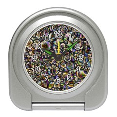 Circle Plasma Artistically Abstract Travel Alarm Clock by Bajindul