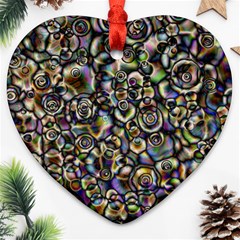 Circle Plasma Artistically Abstract Heart Ornament (two Sides) by Bajindul