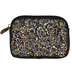 Circle Plasma Artistically Abstract Digital Camera Leather Case by Bajindul