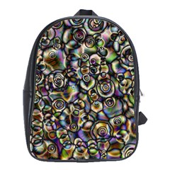 Circle Plasma Artistically Abstract School Bag (xl) by Bajindul