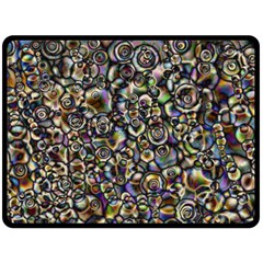 Circle Plasma Artistically Abstract Double Sided Fleece Blanket (large)  by Bajindul